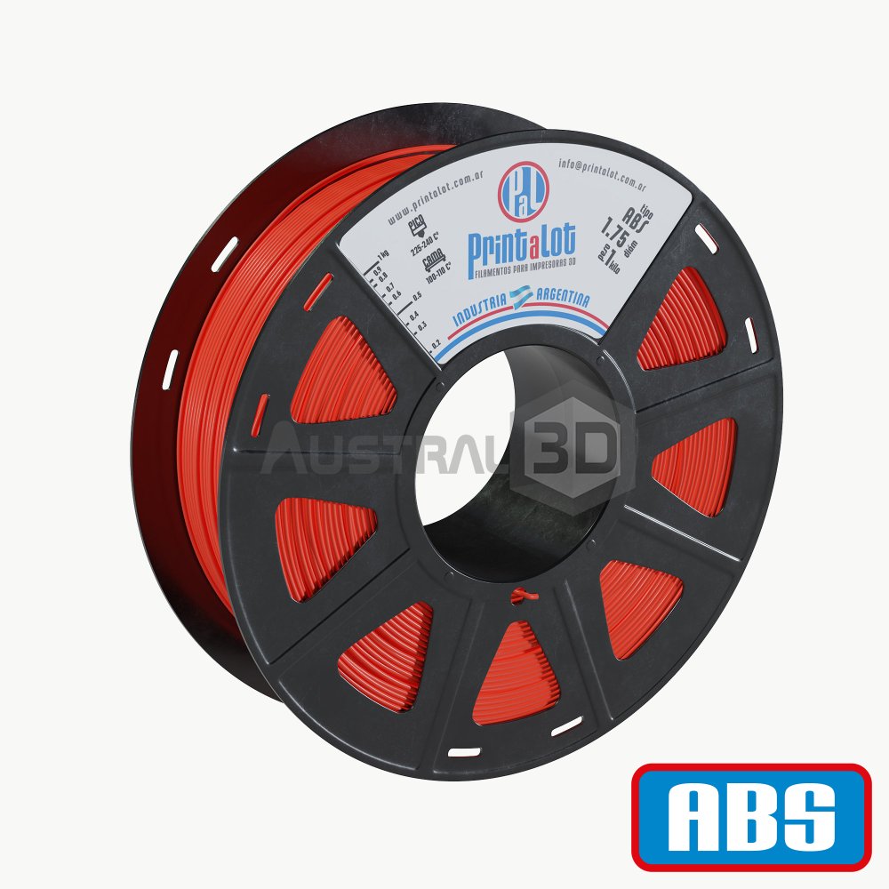 Filamento 3D Printalot 1.75mm 1kg ABS ROJO