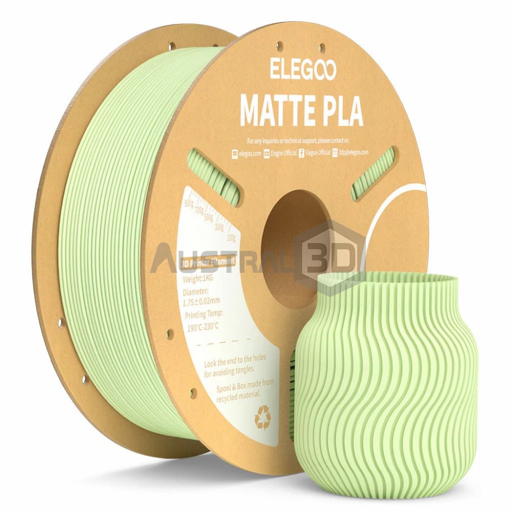 Filamento 3D ELEGOO PLA MATE 1kg 1.75mm VERDE MENTA