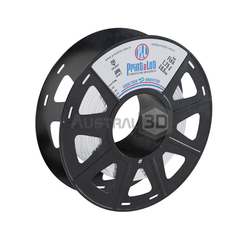 Filamento 3D Printalot 1.75mm 500g FLEX BLANCO