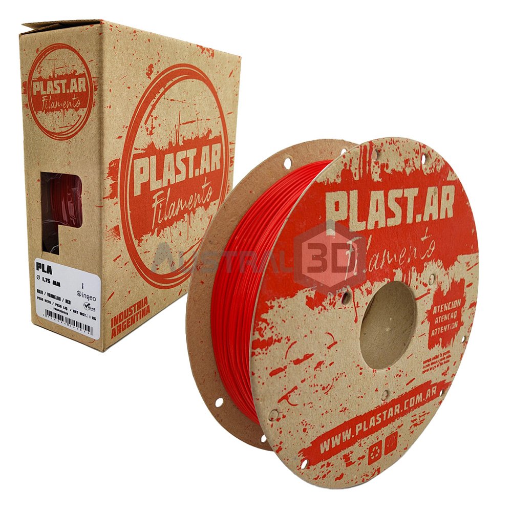 Filamento 3d Plast.ar Pla 1kg ROJO