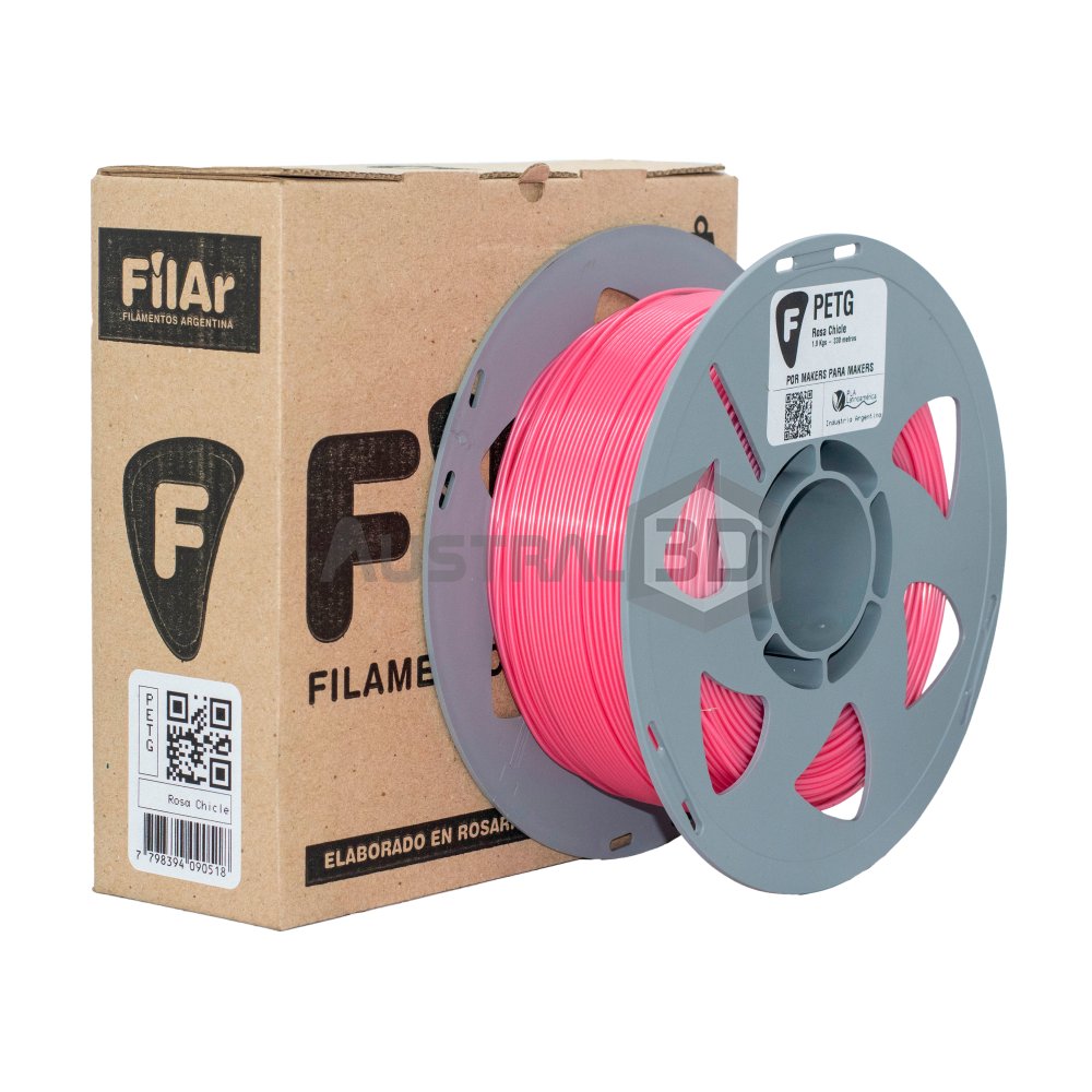 Filamento 3D PETG Filar 1.75Mm 1Kg ROSA CHICLE