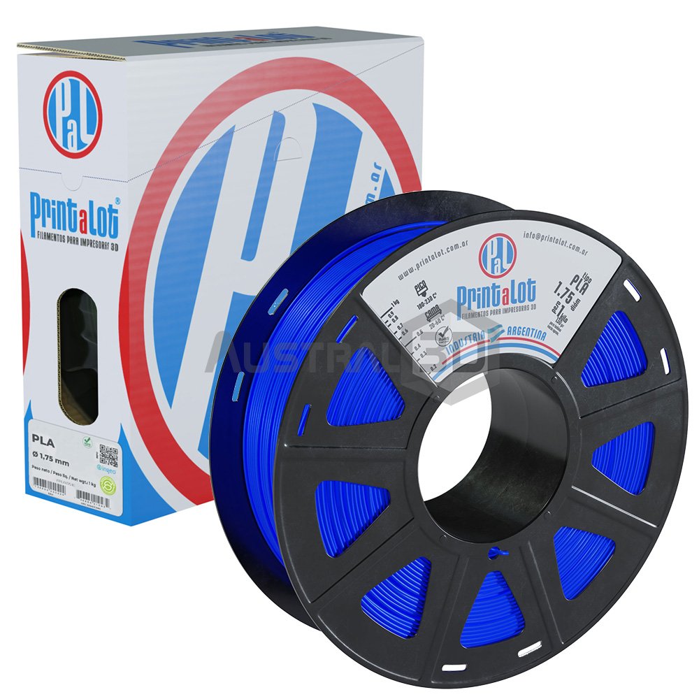 Filamento 3D Printalot 1.75mm 1kg PLA AZUL FLUO