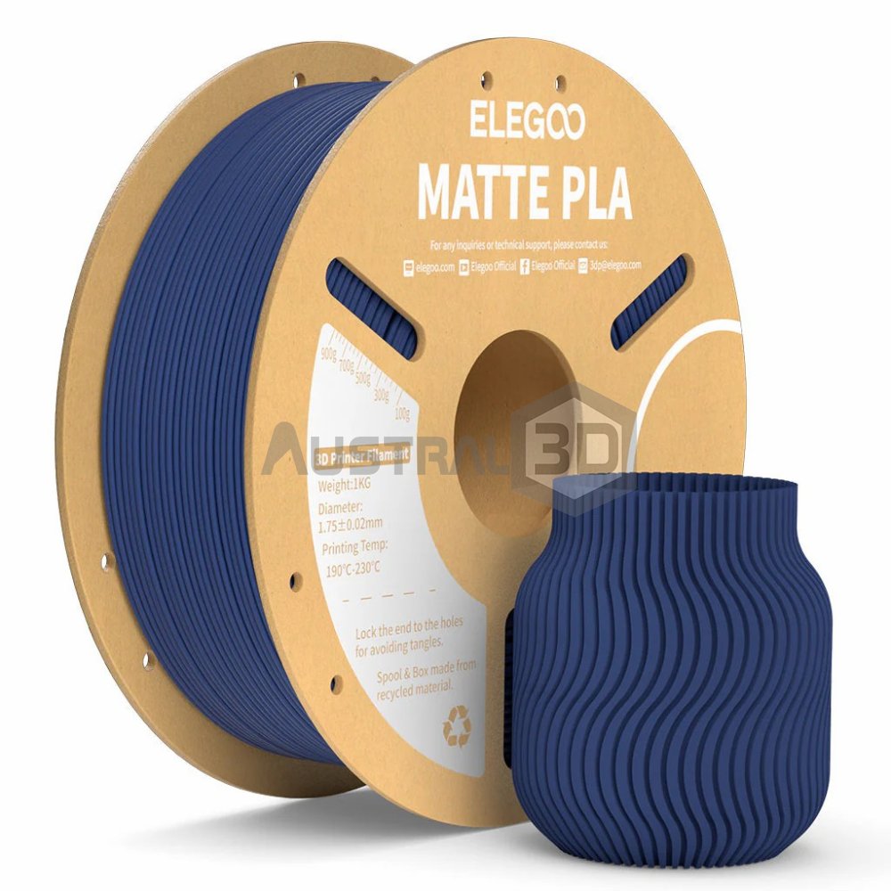 Filamento 3D ELEGOO PLA MATE 1kg 1.75mm AZUL MARINO