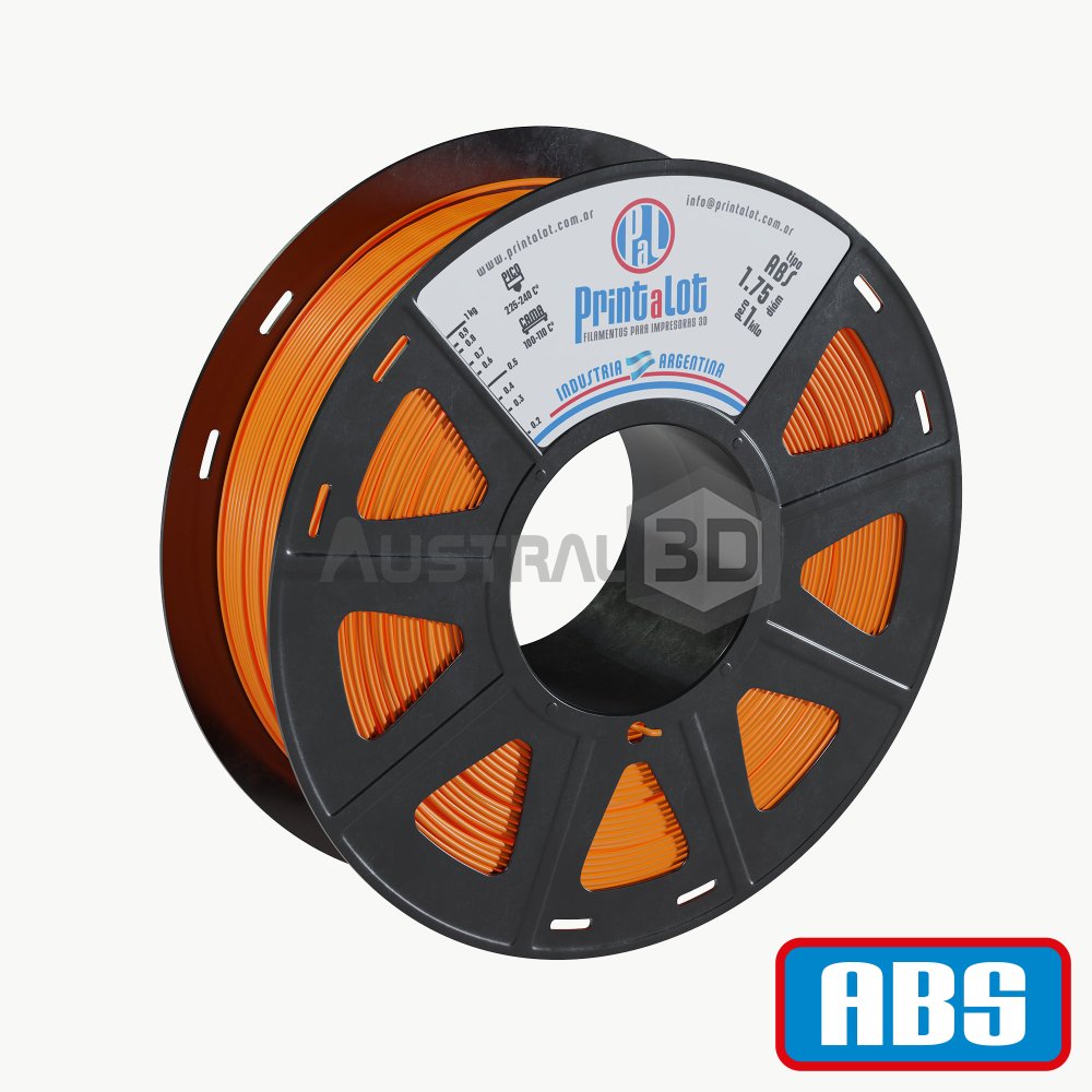 Filamento 3D Printalot 1.75mm 1kg ABS NARANJA