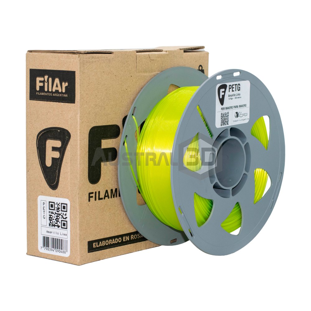 Filamento 3D PETG Filar 1.75Mm 1Kg AMARILLO LIMA
