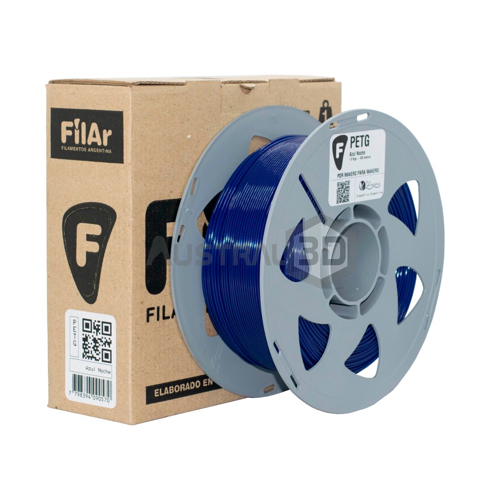 Filamento 3D PETG Filar 1.75Mm 1Kg AZUL NOCHE