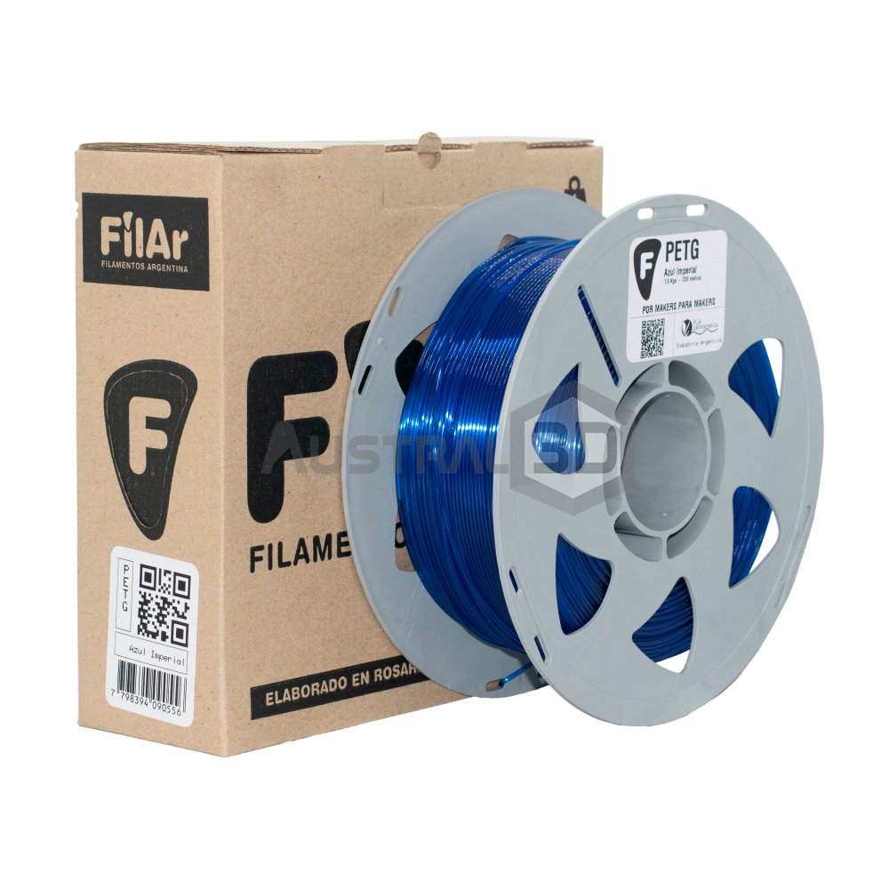 Filamento 3D PETG Filar 1.75Mm 1Kg AZUL IMPERIAL