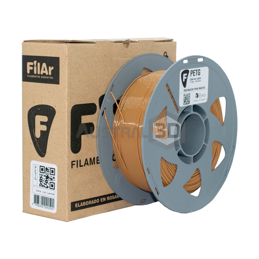 Filamento 3D PETG Filar 1.75Mm 1Kg CAFE CON LECHE