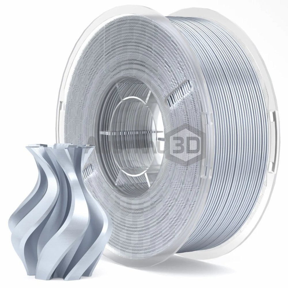 Filamento 3D ELEGOO PLA SILK 1.75mm 1kg GRIS PLATA