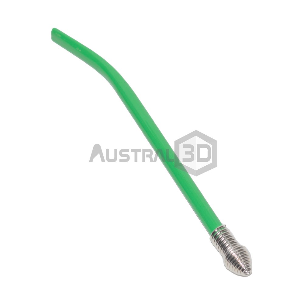 Bombilla aluminio pintado verde