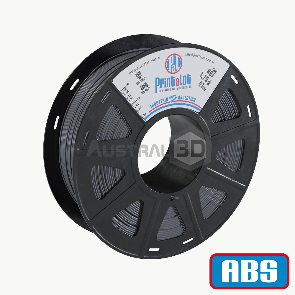 Filamento 3D Printalot 1.75mm 1kg ABS GRIS