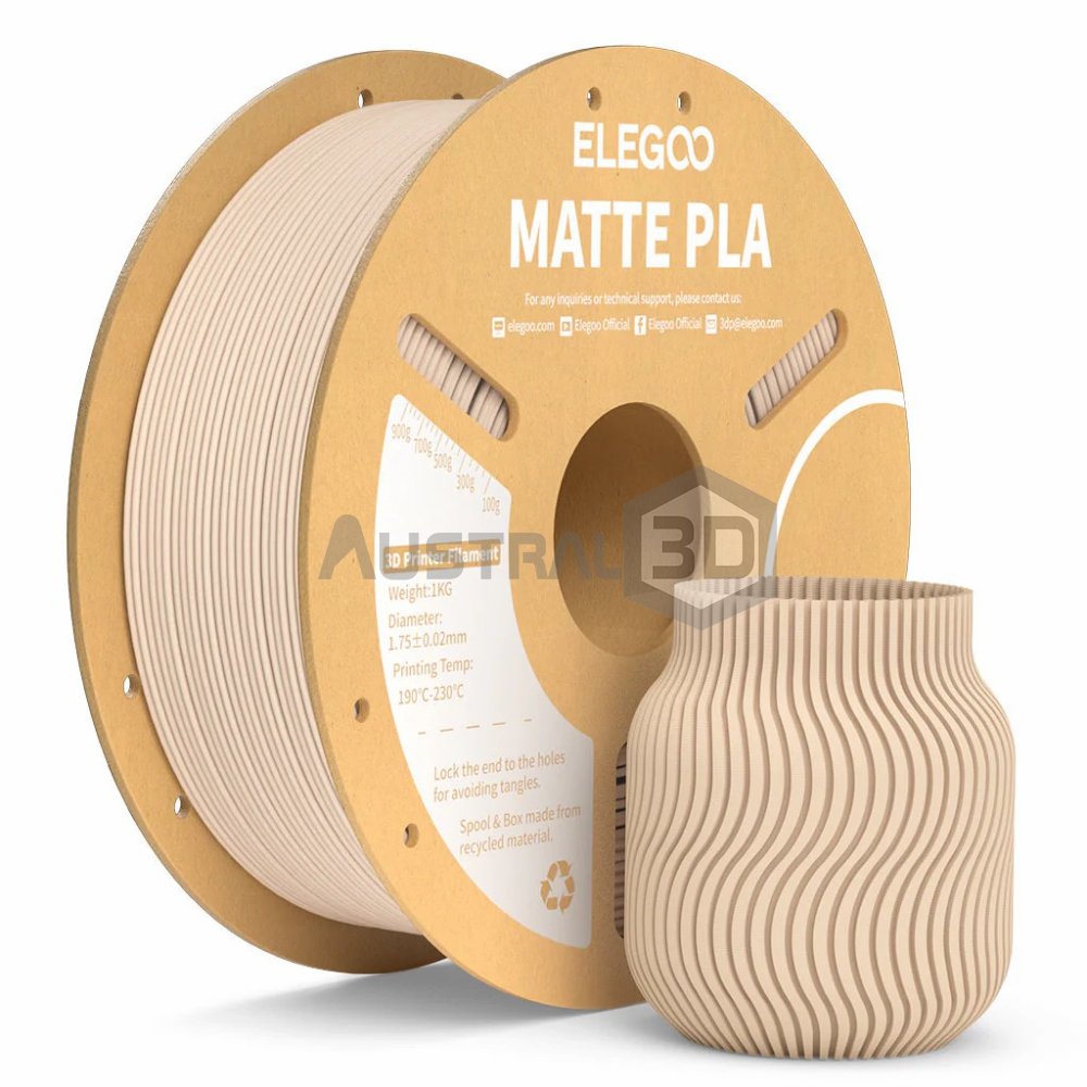 Filamento 3D ELEGOO PLA MATE 1kg 1.75mm BEIGE