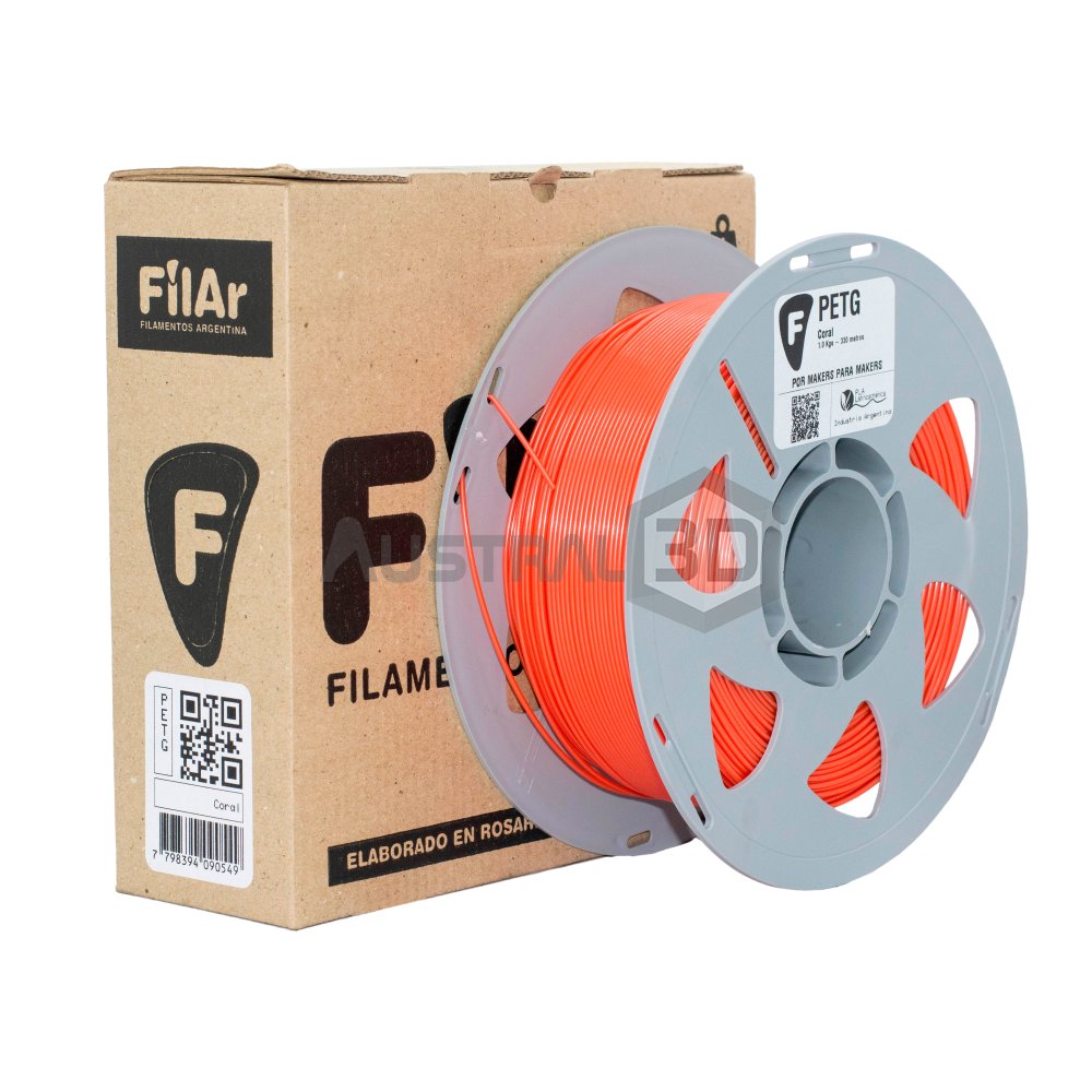 Filamento 3D PETG Filar 1.75Mm 1Kg CORAL