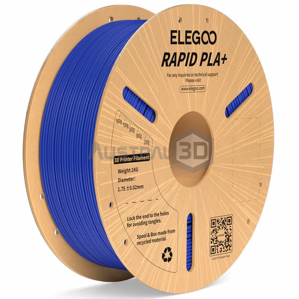 Filamento 3D ELEGOO Rápido PLA+ 1kg 1.75mm 600mm/s AZUL
