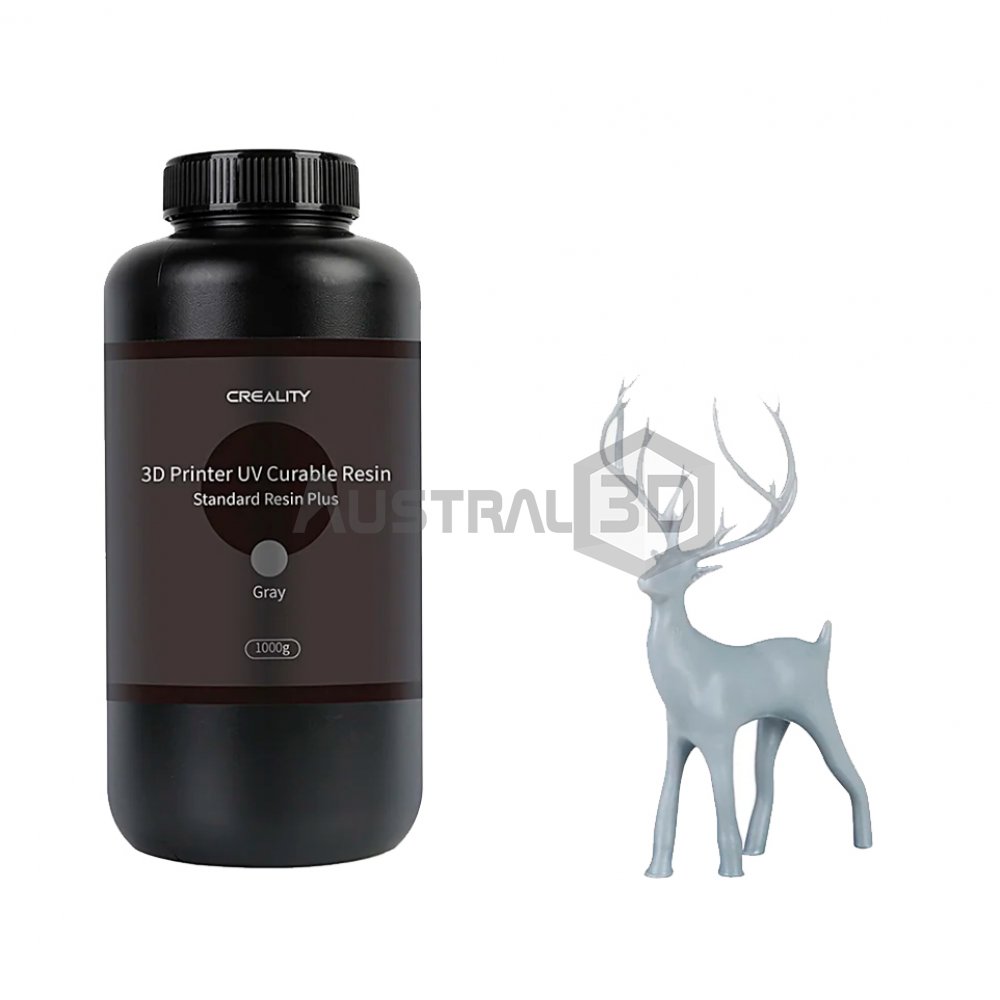 Resina Creality Dura GRIS Plus 1kg Botella Plastica