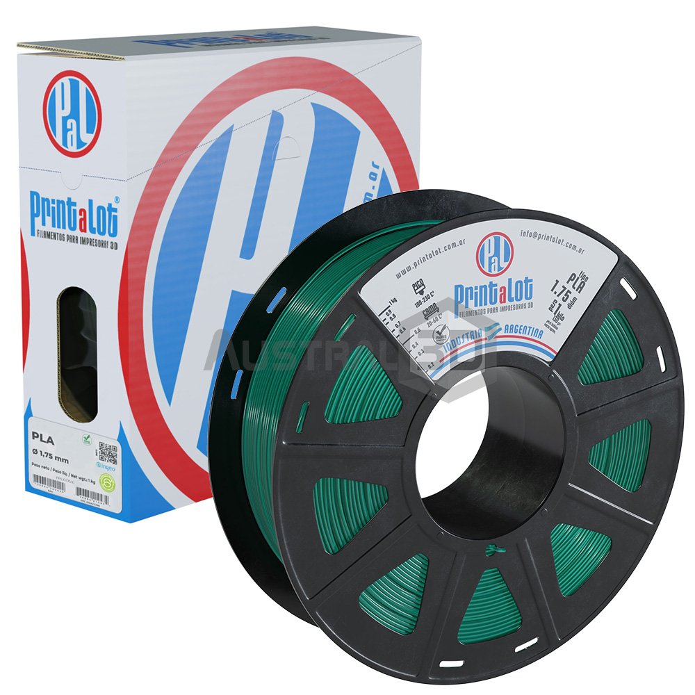 Filamento 3D Printalot 1.75mm 1kg PLA VERDE TRANSLUCIDO
