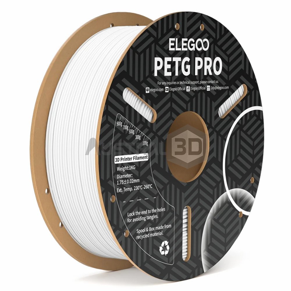 Filamento 3D ELEGOO PETG PRO 1.75mm 1kg BLANCO