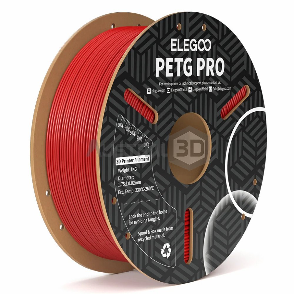 Filamento 3D ELEGOO PETG PRO 1.75mm 1kg ROJO BORGOÑA