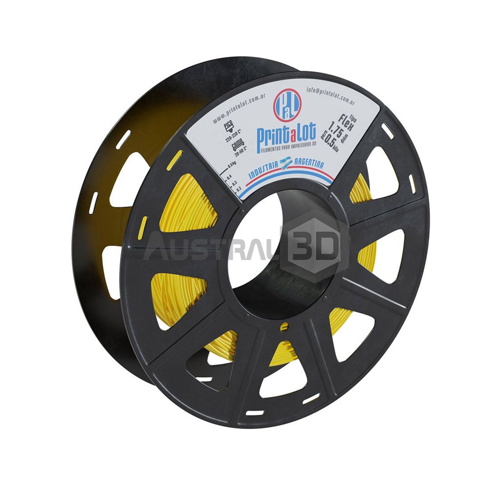 Filamento 3D Printalot 1.75mm 500g FLEX AMARILLO