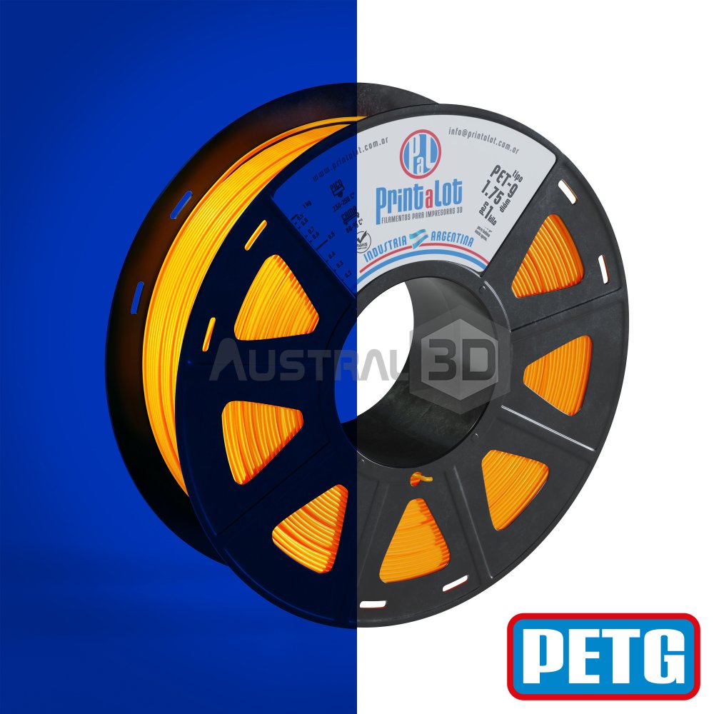 Filamento 3D PETG Printalot 1.75Mm 1Kg NARANJA Fluorescente