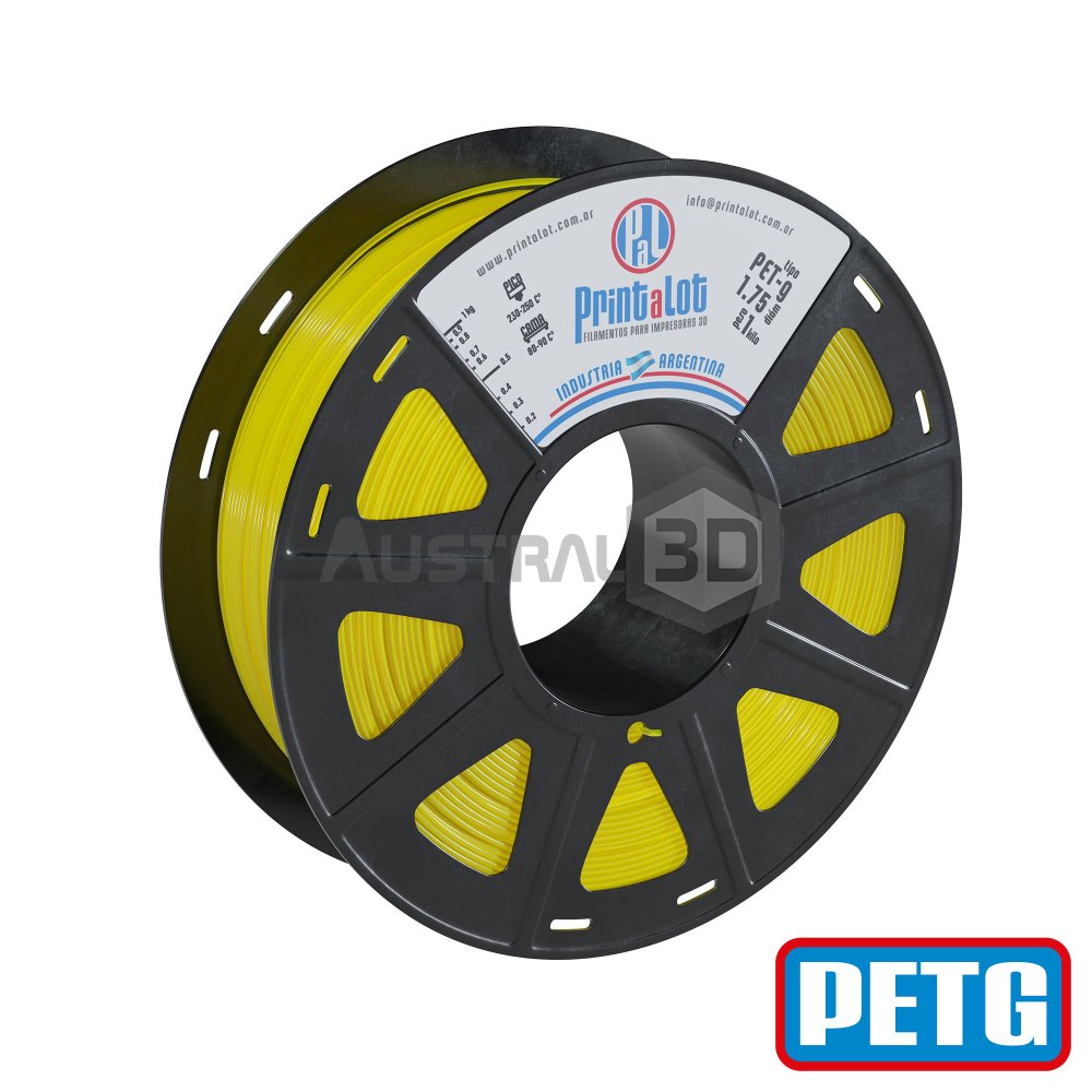 Filamento 3D PETG Printalot 1.75Mm 1Kg AMARILLO Translúcido