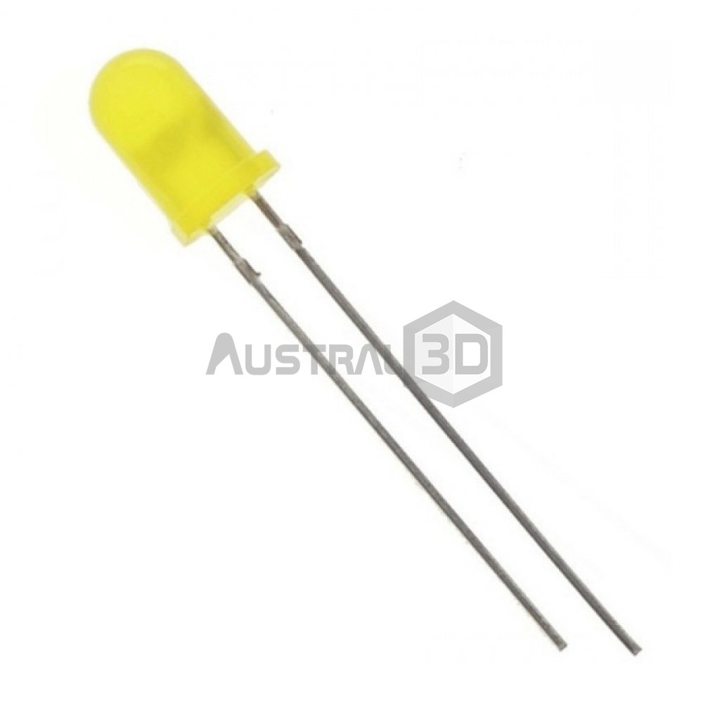 Led 5mm Amarillo Alta Luminosidad Difuso