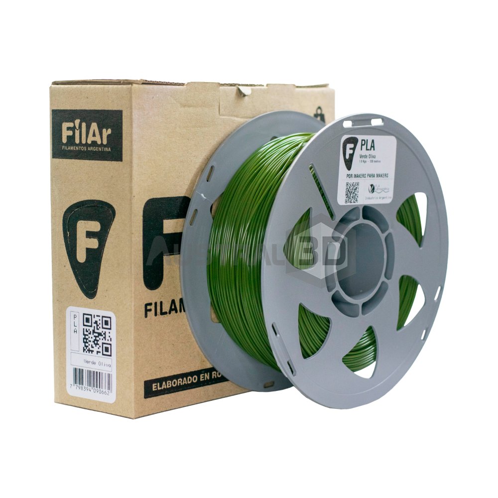 Filamento 3D PLA Filar 1.75Mm 1Kg VERDE OLIVA