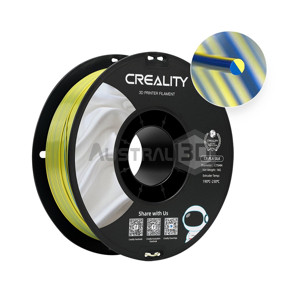 Filamento 3D CR-SILK 1.75mm Creality 1kg AMARILLO AZUL
