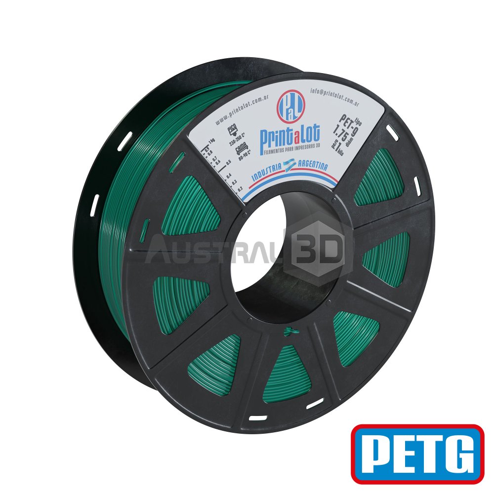 Filamento 3D PETG Printalot 1.75Mm 1Kg VERDE Translúcido