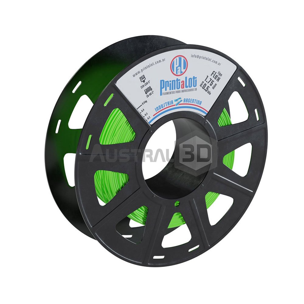 Filamento 3D Printalot 1.75mm 500g FLEX VERDE NINJA