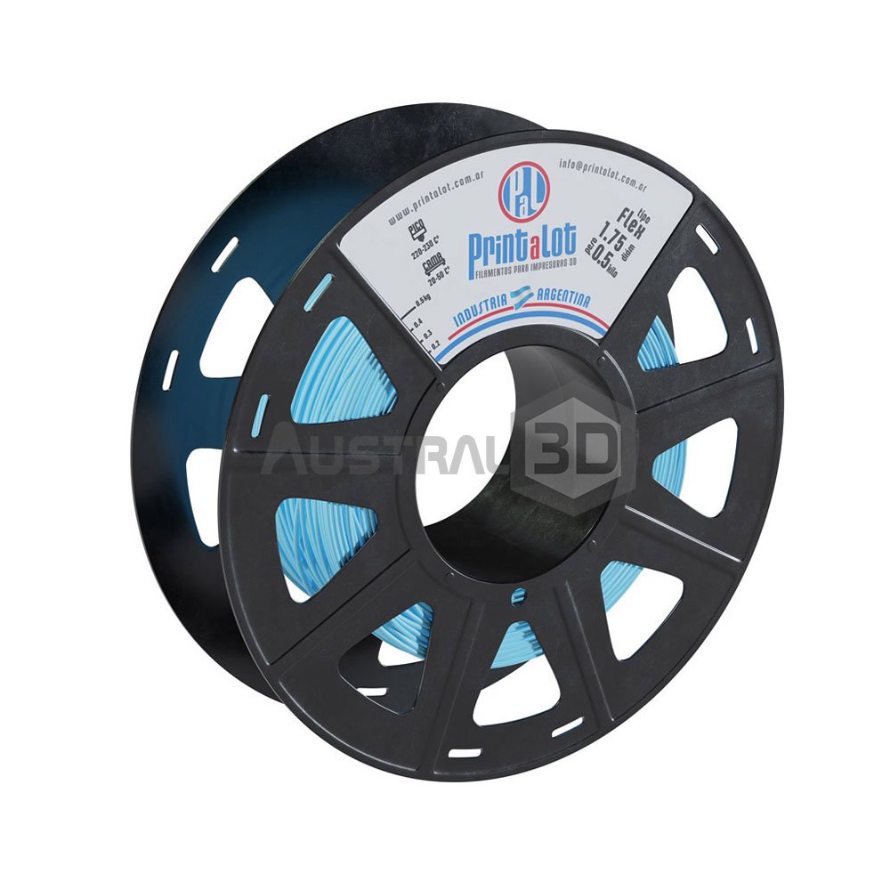 Filamento 3D Printalot 1.75mm 500g FLEX CELESTE