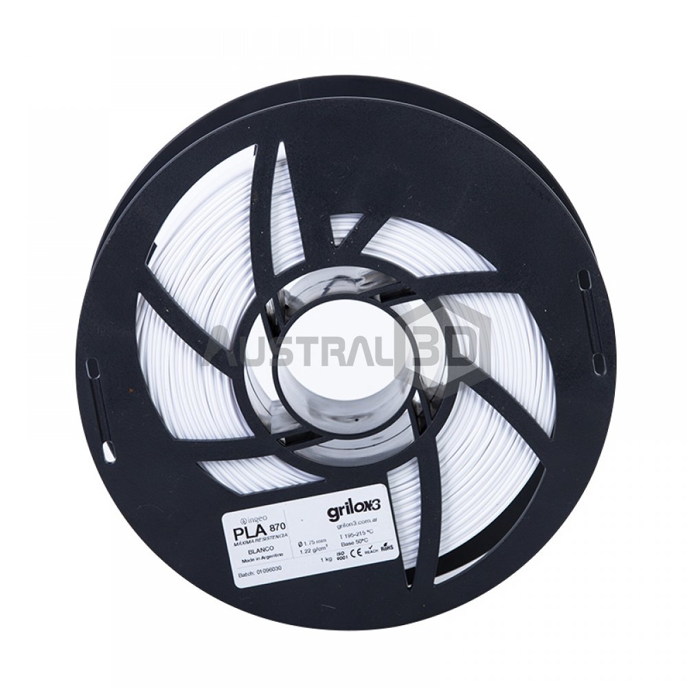 Filamento Grilon3 PLA 850 Ingeo 1,75mm 1kg BLANCO 
