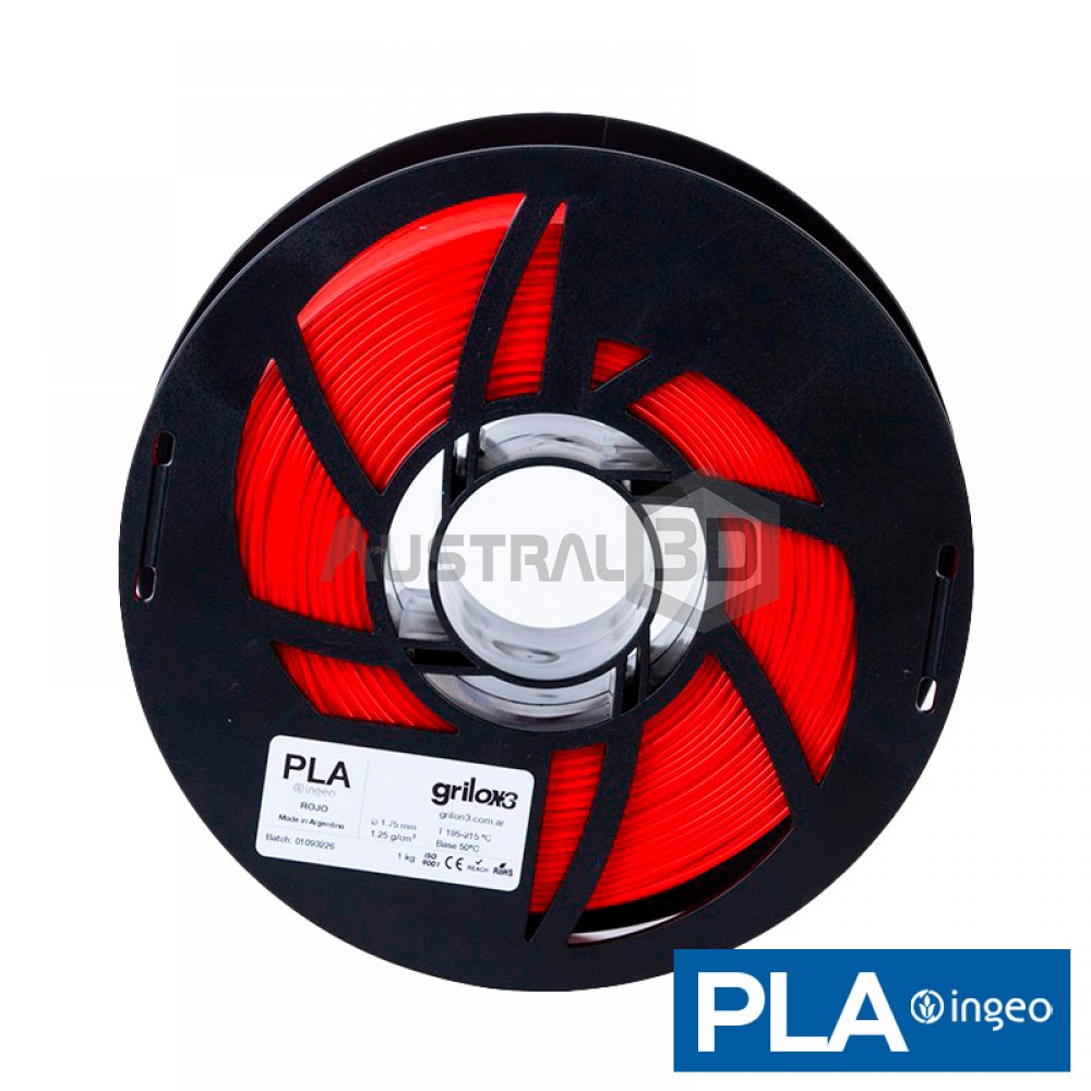 Filamento Grilon3 PLA 1.75mm ROJO 1kg