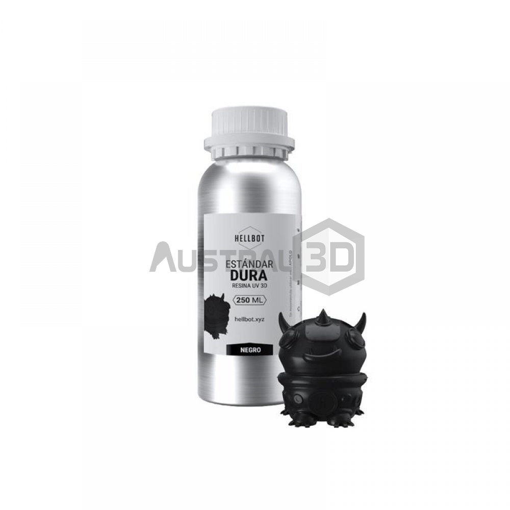 Resina Hellbot Dura Negra 250ml