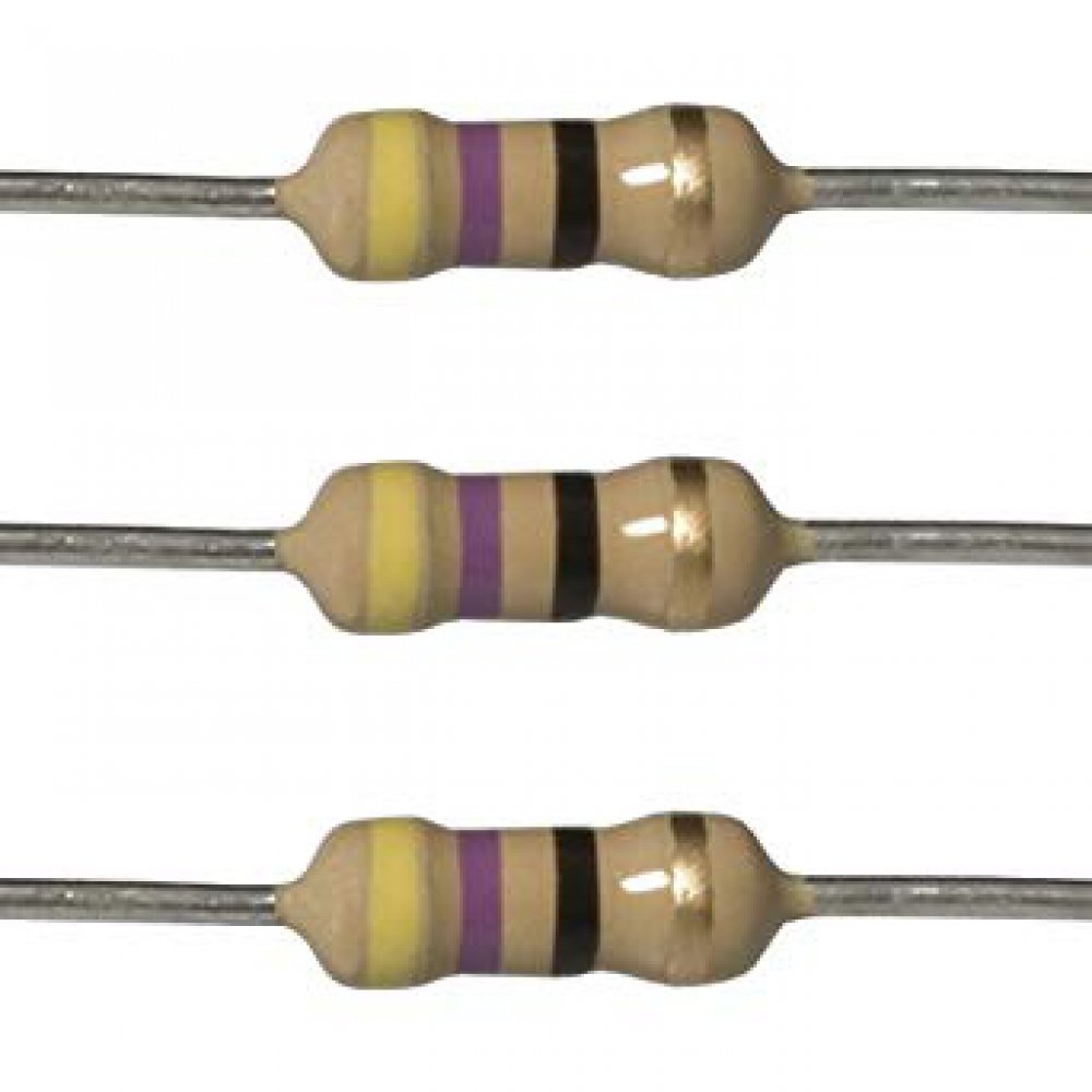 Pack 10 Resistencias 1/4w 0.25w 47 Ohms 5% Resistencia