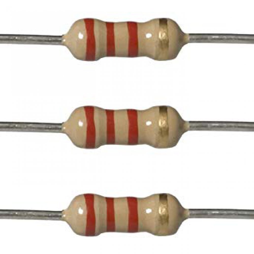 Pack 10 Resistencias 1/4w 0.25w 2.2k Ohms 5% Resistencia