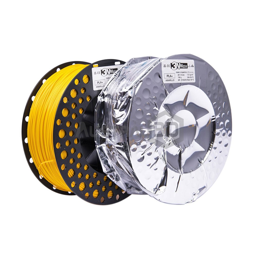 Filamento 3D PLA+ 1.75mm 3nMax SE 750g AMARILLO