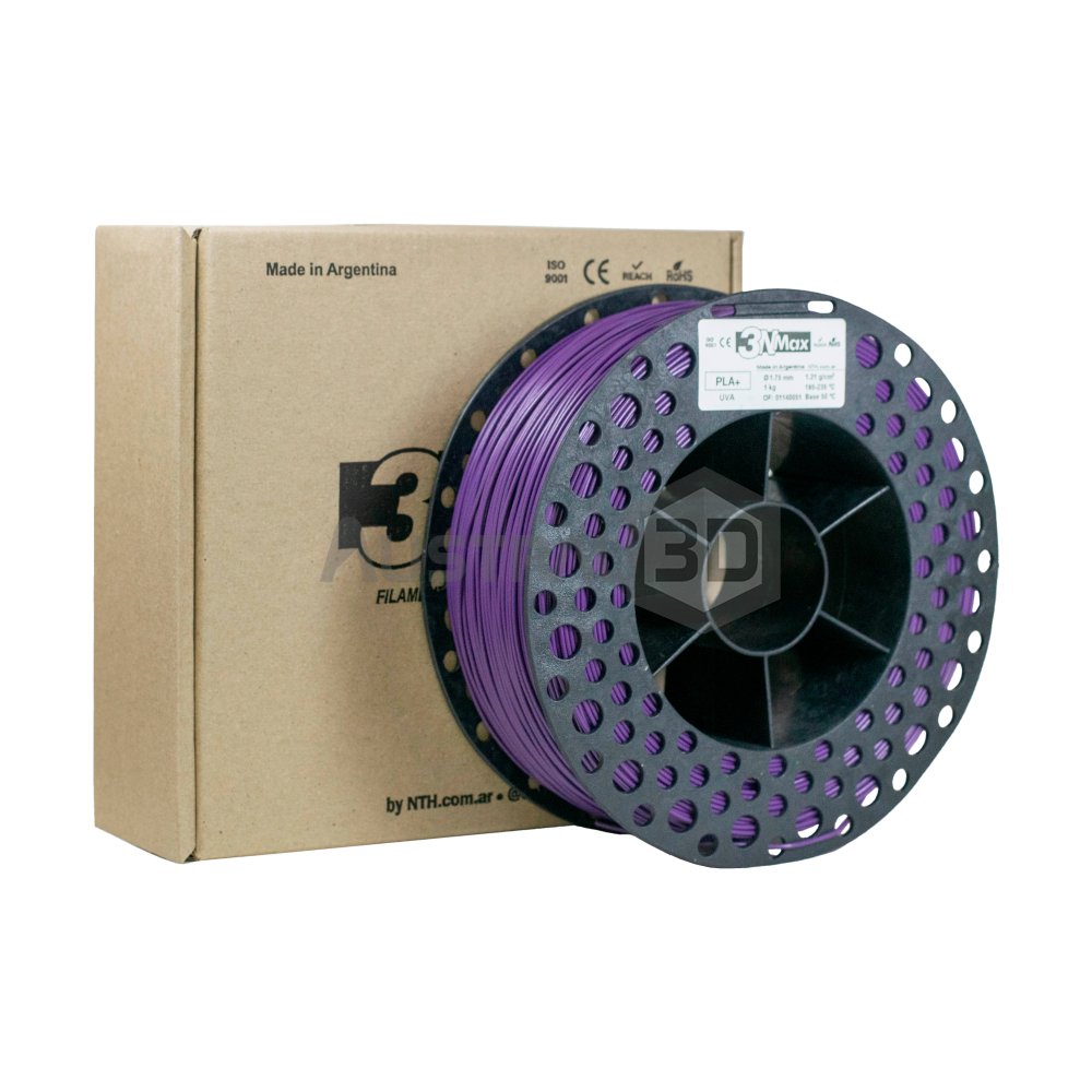 Filamento 3d 3NMAX Pla+ 1.75mm 1kg UVA