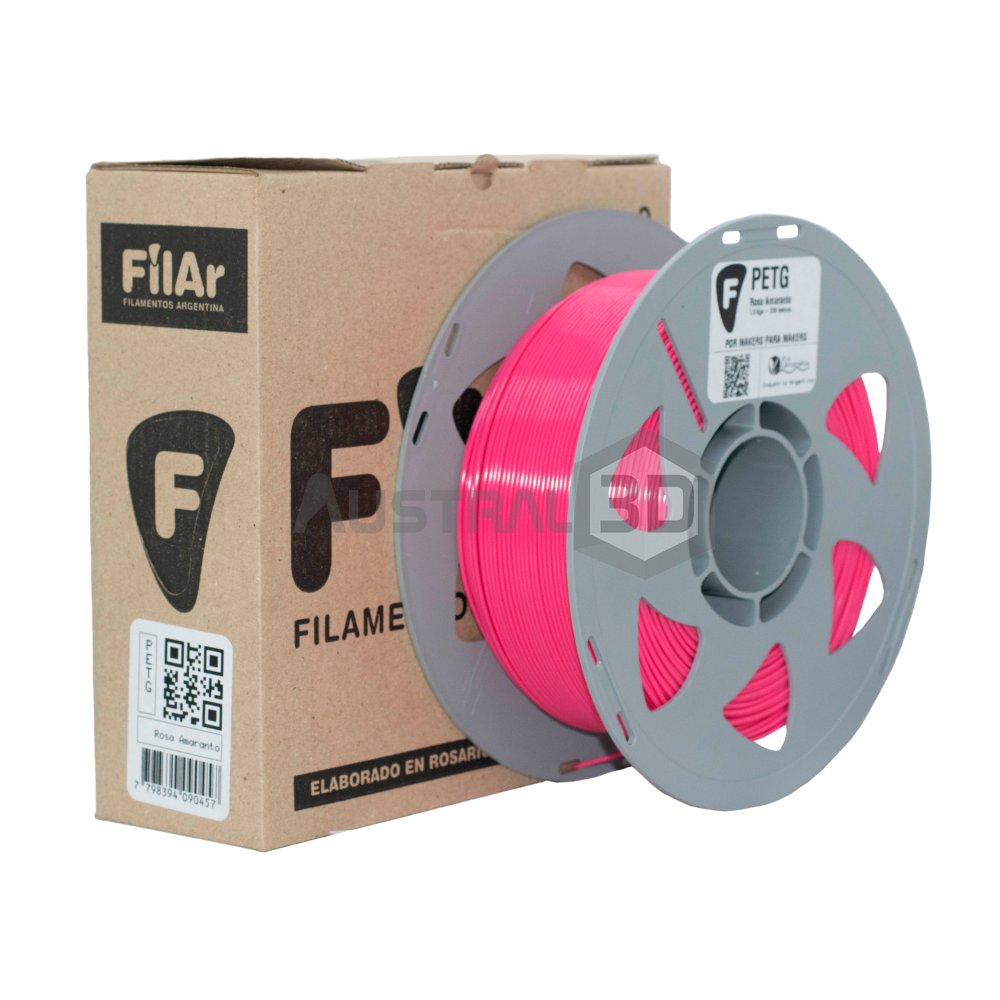 Filamento 3D PETG Filar 1.75Mm 1Kg ROSA AMARANTO