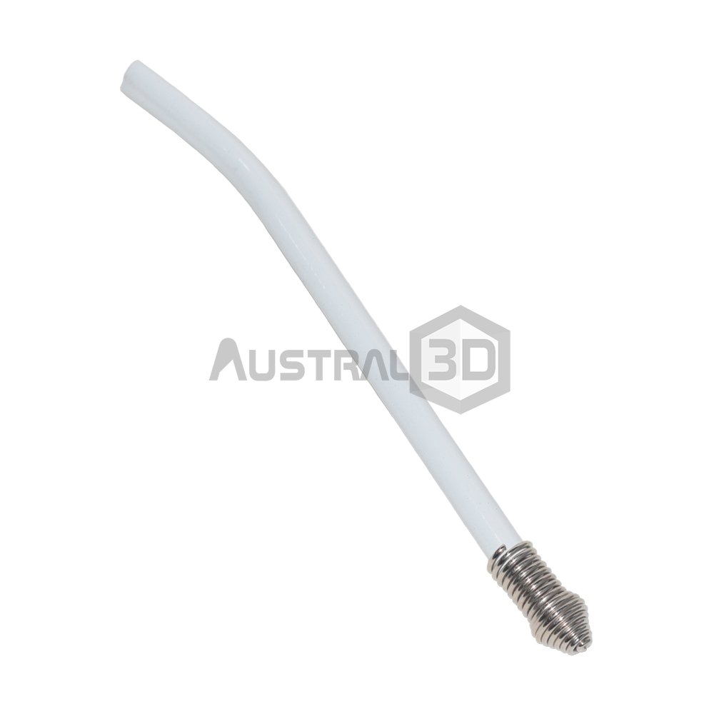 Bombilla aluminio pintado blanca