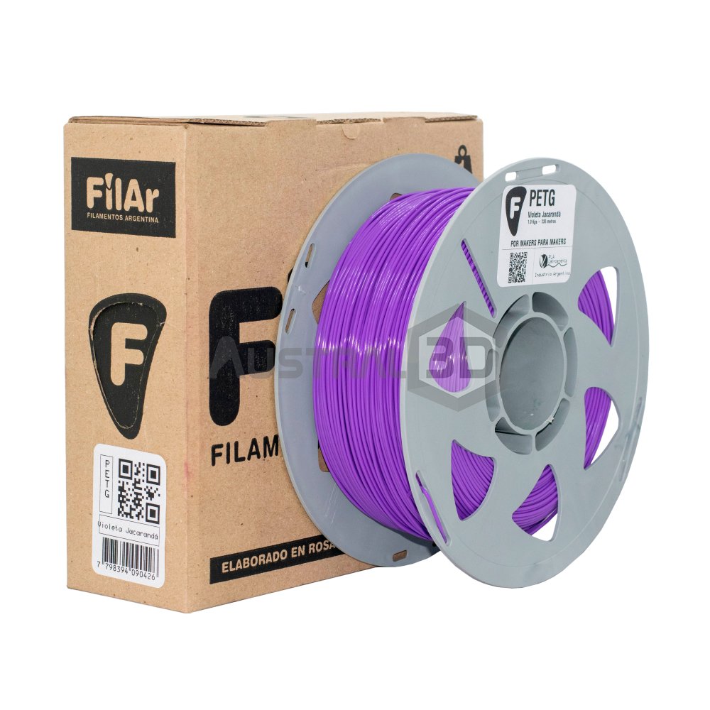 Filamento 3D PETG Filar 1.75Mm 1Kg VIOLETA JACARANDA