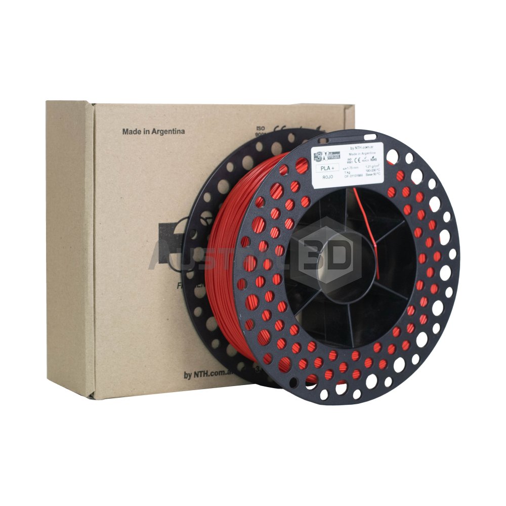 Filamento 3d 3NMAX Pla+ 1.75mm 1kg ROJO
