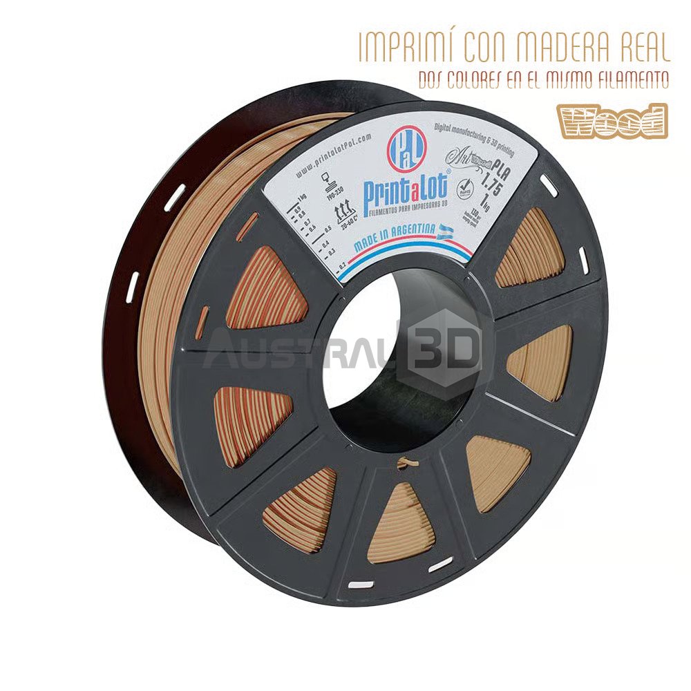 Filamento 3D Printalot 1.75mm 1kg WOOD ARRAYAN