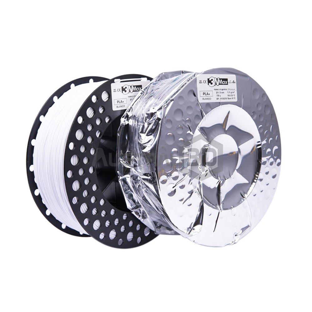 Filamento 3D PLA+ 1.75mm 3nMax SE 750g BLANCO