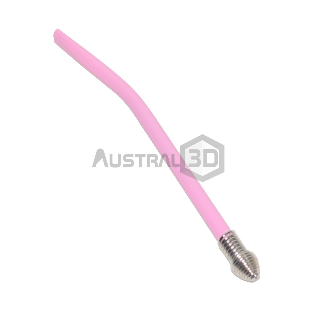 Bombilla aluminio pintado rosa bebe