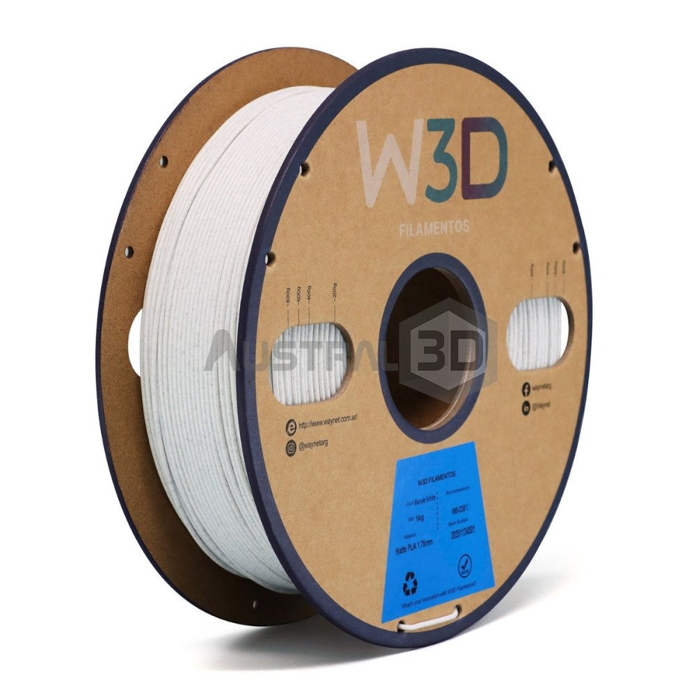 Filamento PLA Mate W3D 1kg MARMOL