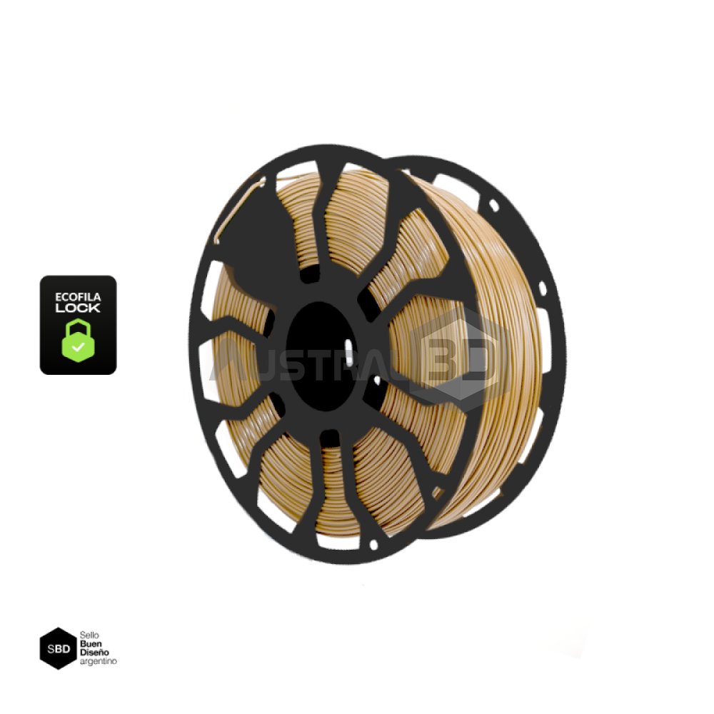 Filamento 3D LOCK PLA 1.75 Hellbot 1kg MARRON CLARO CAPIBARA