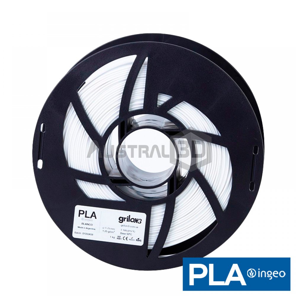Filamento Grilon3 PLA Ingeo 1.75mm BLANCO 1kg