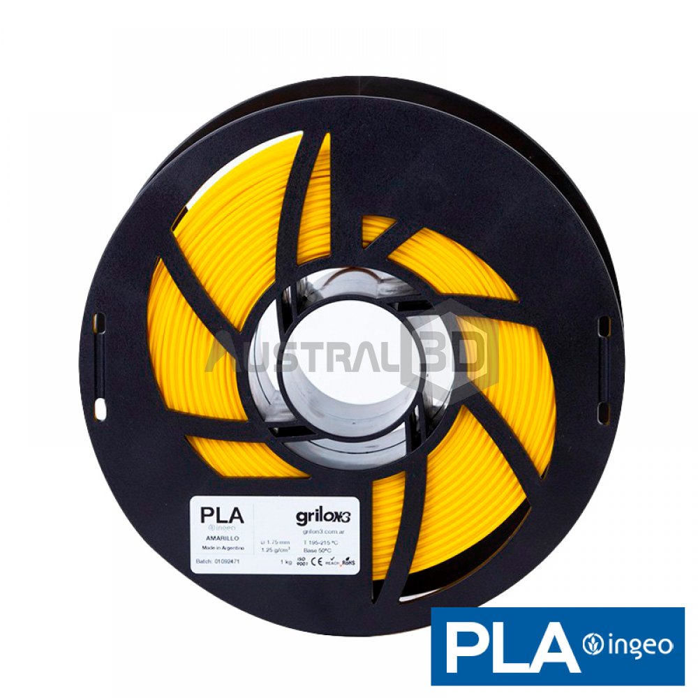 Filamento Grilon3 PLA 1.75mm AMARILLO 1kg