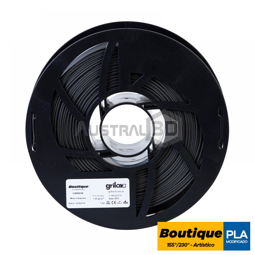 Filamento Grilon3 PLA Boutique 1.75mm CARBON 1kg
